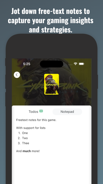 Compadre - Game Notes & Todos screenshot 2