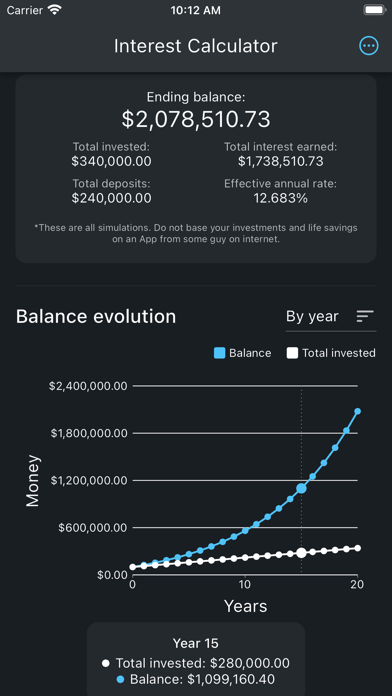 Compound Interest Simulator screenshot 2