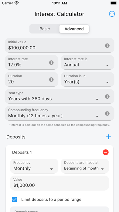 Compound Interest Simulator screenshot 5