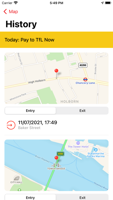Congestion Zone App screenshot 2
