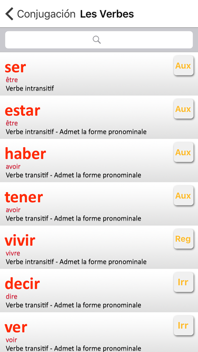 Conjugation : Spanish verbs screenshot 2