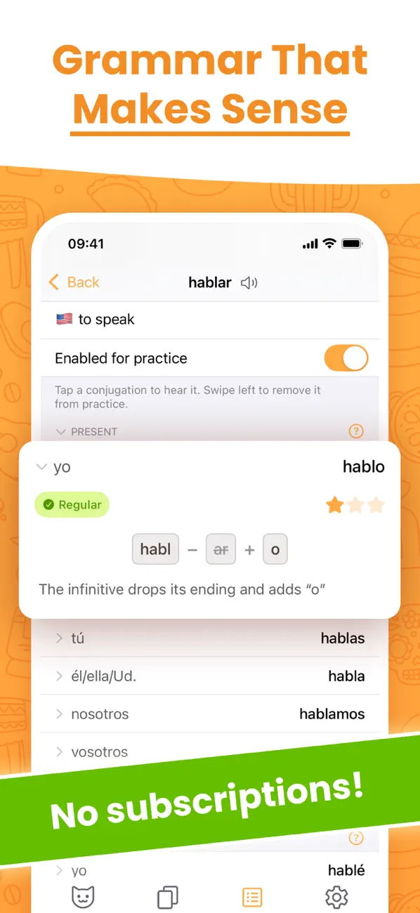 ConjuGato: Learn Spanish Verbs screenshot 4