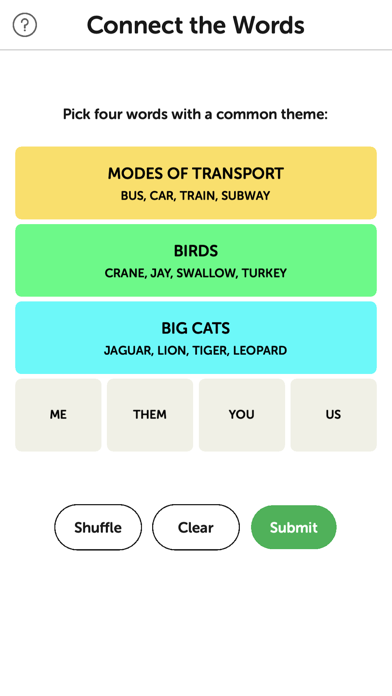 Connections Game! screenshot 1