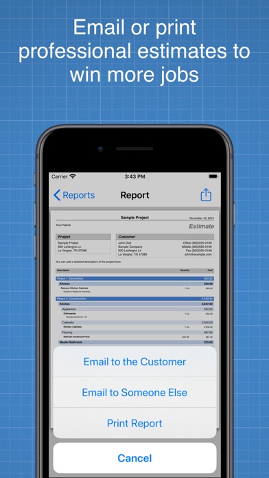 Construction Cost Estimator screenshot 2