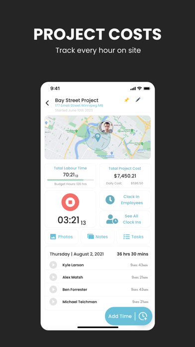 ConstructionClock Time Tracker screenshot 2