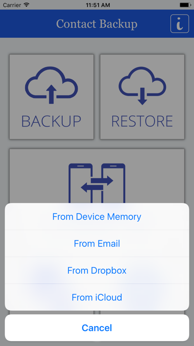 Contact Backup & Transfer screenshot 1