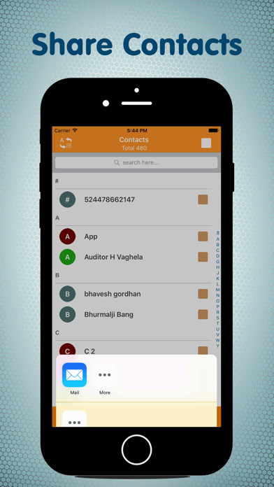 Contacts Backup Share & Export screenshot 1