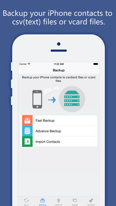 Contacts Sync, Backup & Clean screenshot 4