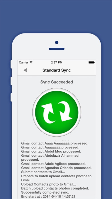 Contacts Sync, Backup & Clean screenshot 1