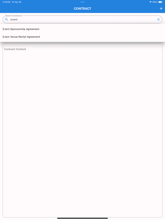 Contract Plus screenshot 1