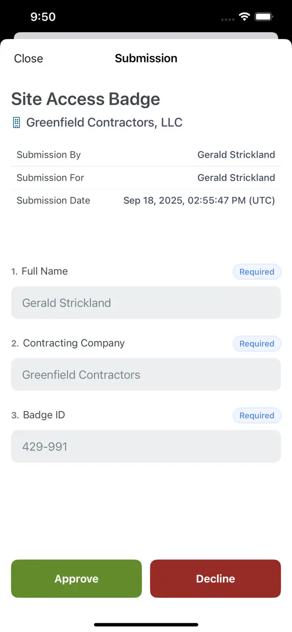 Contractor Compliance screenshot 3