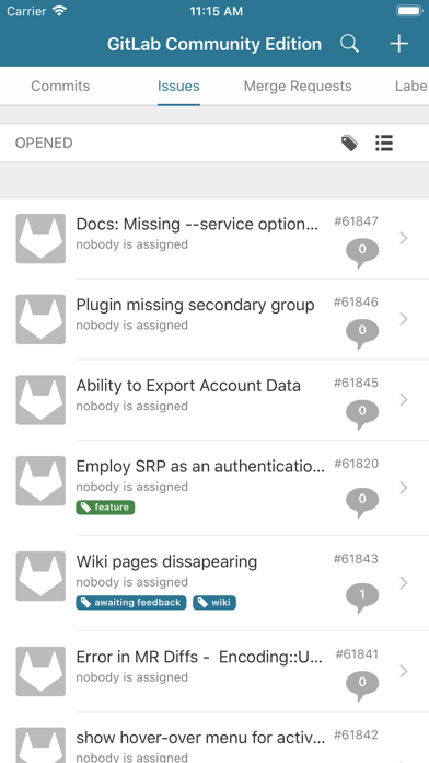 Control for GitLab screenshot 2