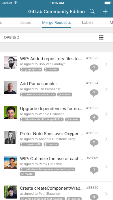 Control for GitLab screenshot 1