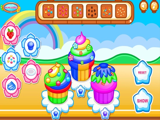 Cooking colorful cupcakes game screenshot 3
