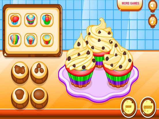 Cooking colorful cupcakes game screenshot 1