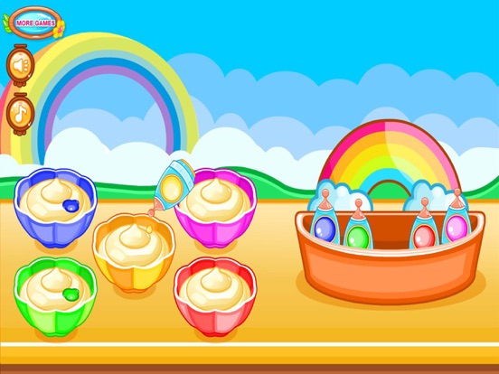 Cooking colorful cupcakes game screenshot 5