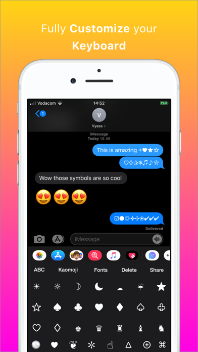 Cool Symbols Keyboard & Fonts screenshot 1