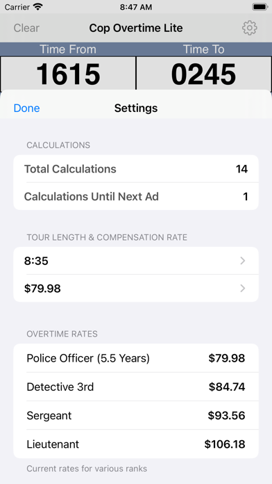 Cop Overtime Lite screenshot 1