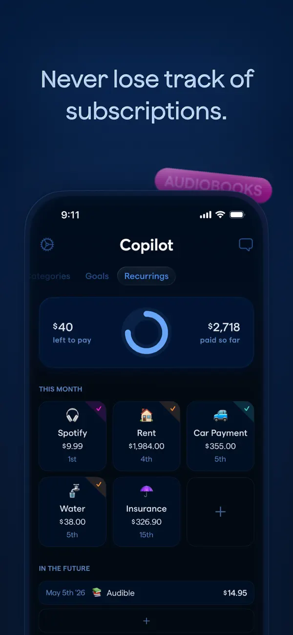 Copilot: Track & Budget Money screenshot 2