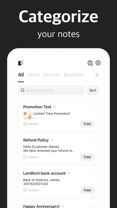 CopyNote: Keyboard Shortcuts screenshot 5
