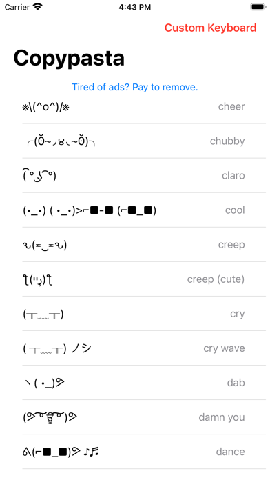 Copypasta Keyboard screenshot 3