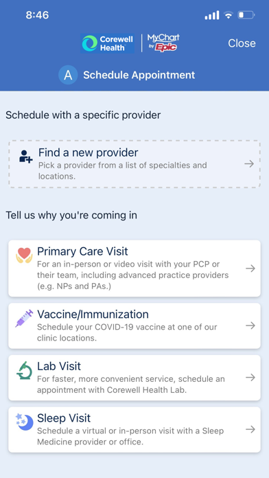 Corewell Health App screenshot 1