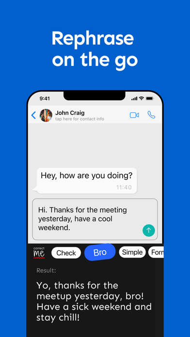 Correct me: AI writing helper screenshot 3