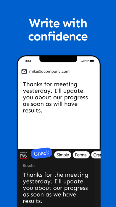 Correct me: AI writing helper screenshot 4