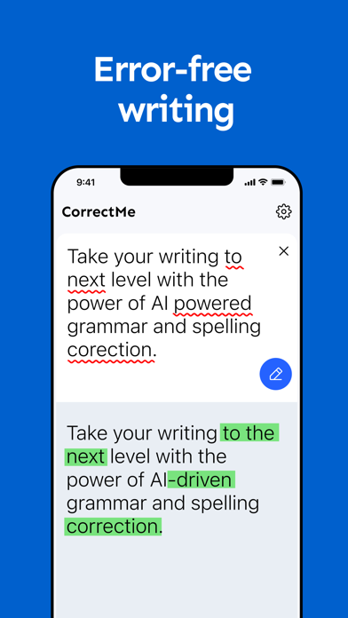 Correct me: AI writing helper screenshot 2