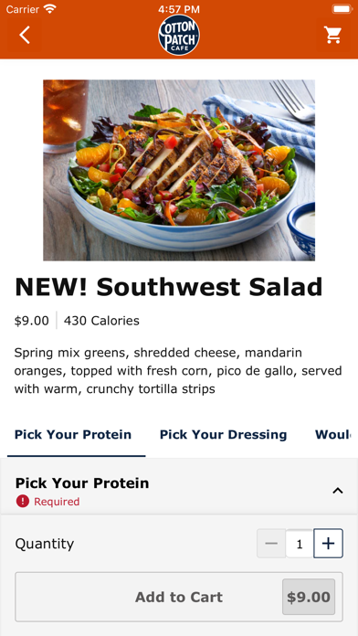 Cotton Patch Cafe Ordering screenshot 1