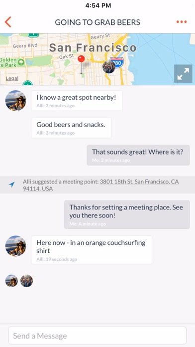 Couchsurfing Travel App screenshot 1