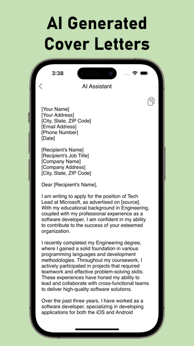 Cover Letter Creator with AI screenshot 1
