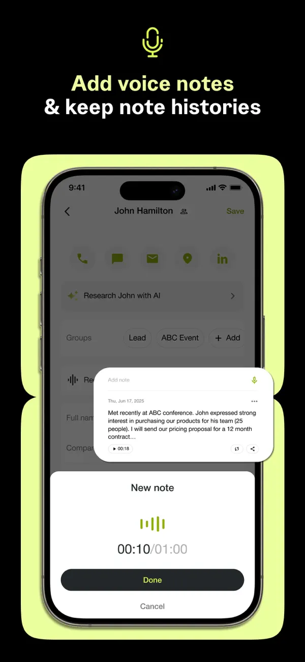 Covve : Business Card Scanner screenshot 1
