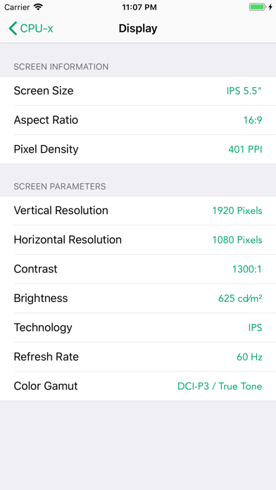 CPU-x Dasher z Battery life screenshot 1