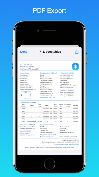 Cr Calc – Cold Room Calculator screenshot 1