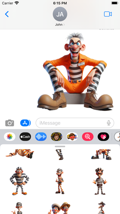 Crazy Convict Stickers screenshot 2