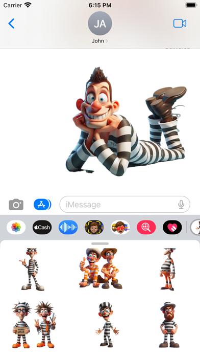 Crazy Convict Stickers screenshot 1