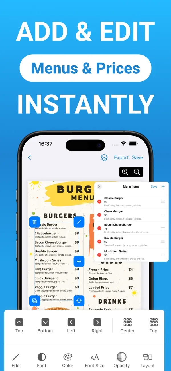 Create Menus Easily screenshot 4