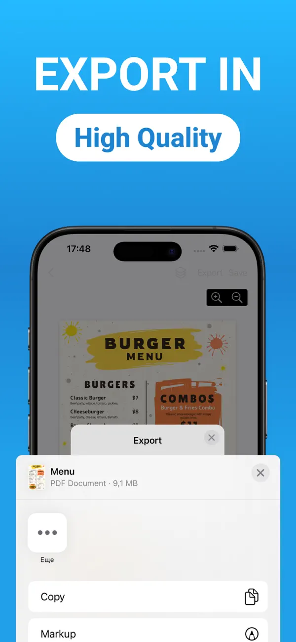 Create Menus Easily screenshot 1