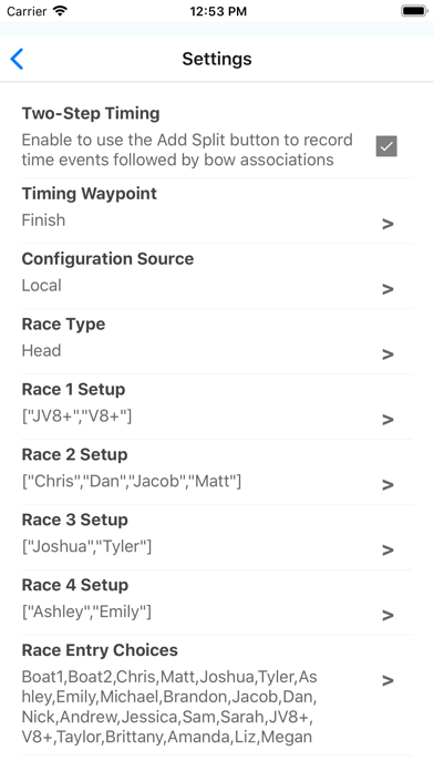 CrewTimer Regatta Timing screenshot 1