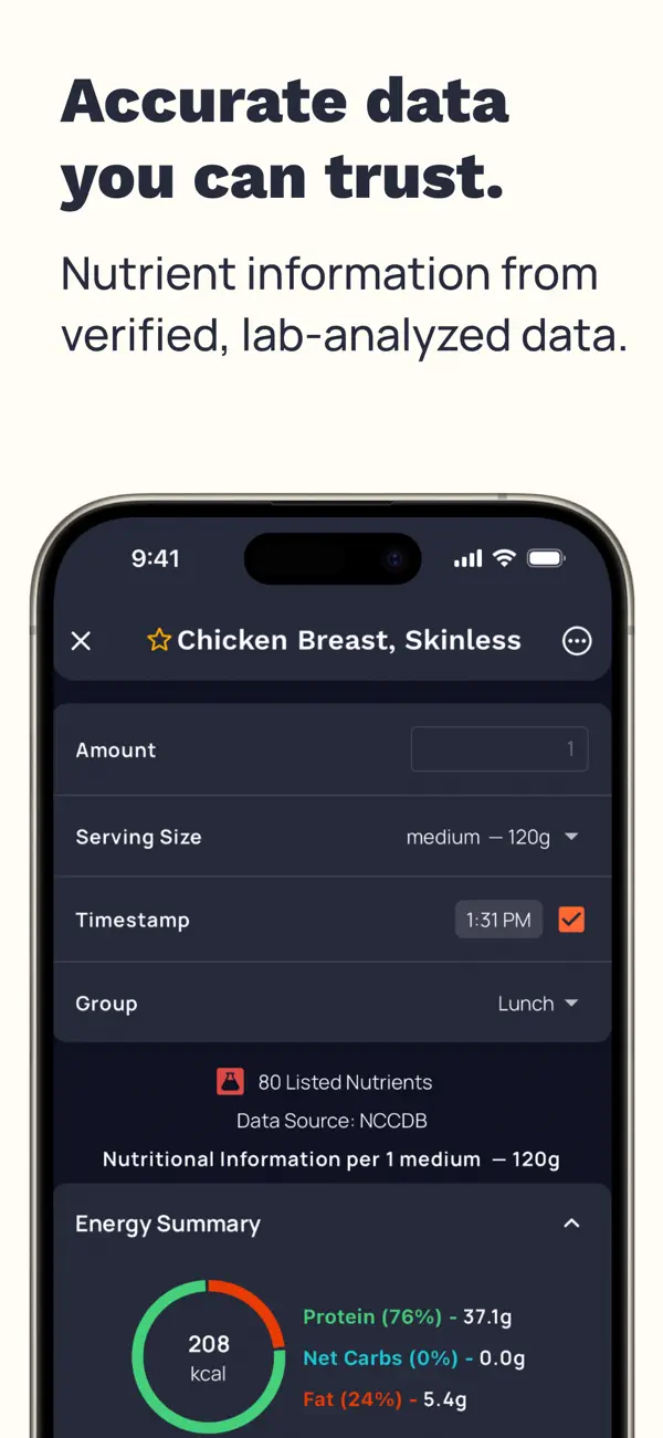 Cronometer: Calorie Counter screenshot 3
