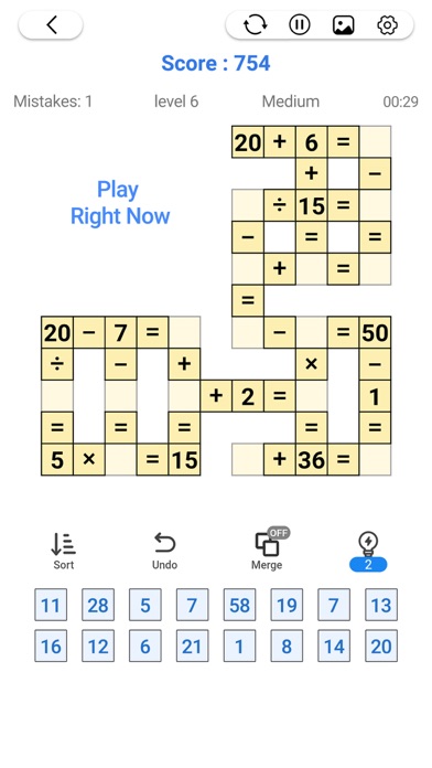 Cross Number - Math Puzzle screenshot 4