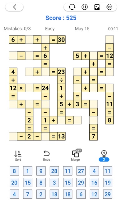 Cross Number - Math Puzzle screenshot 5