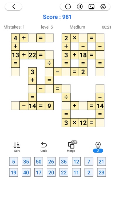 Cross Number - Math Puzzle screenshot 2