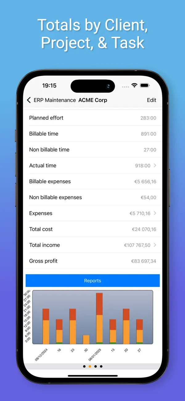Cube Time & Expense Tracker screenshot 1