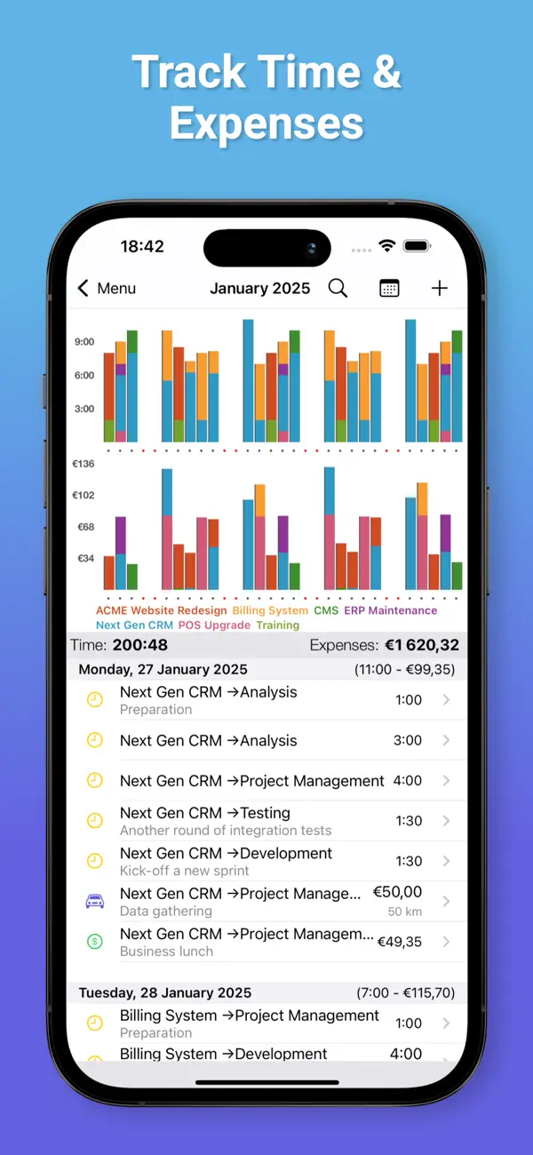 Cube Time & Expense Tracker screenshot 4