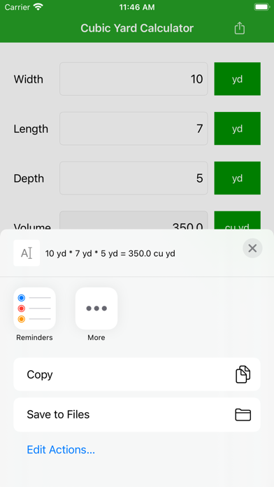 Cubic Yard Calculator Pro screenshot 3