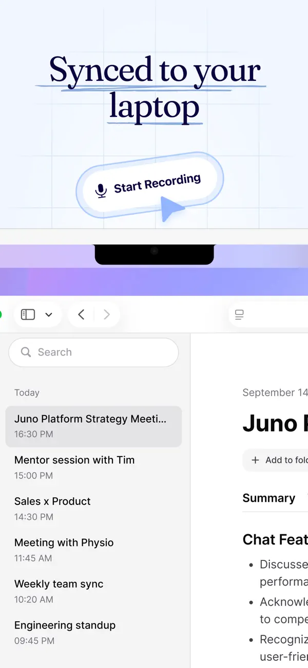 Cue - Smart AI Meeting Notes screenshot 1