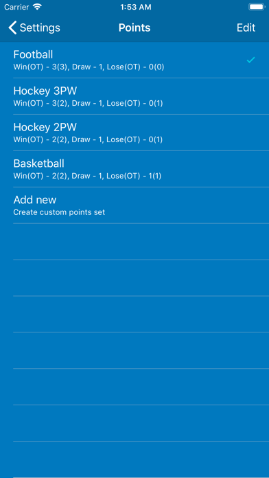 Custom League Tables screenshot 2