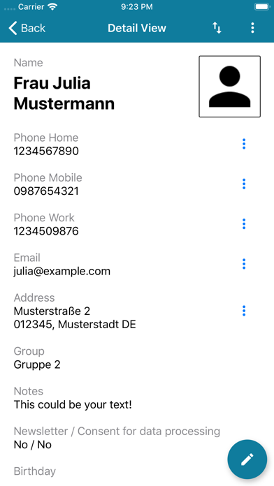 Customer Database screenshot 2